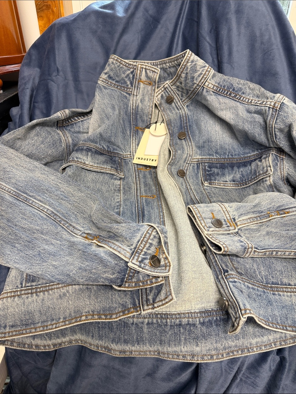 Women's Light Blue Denim Jean Jacket - Industry
